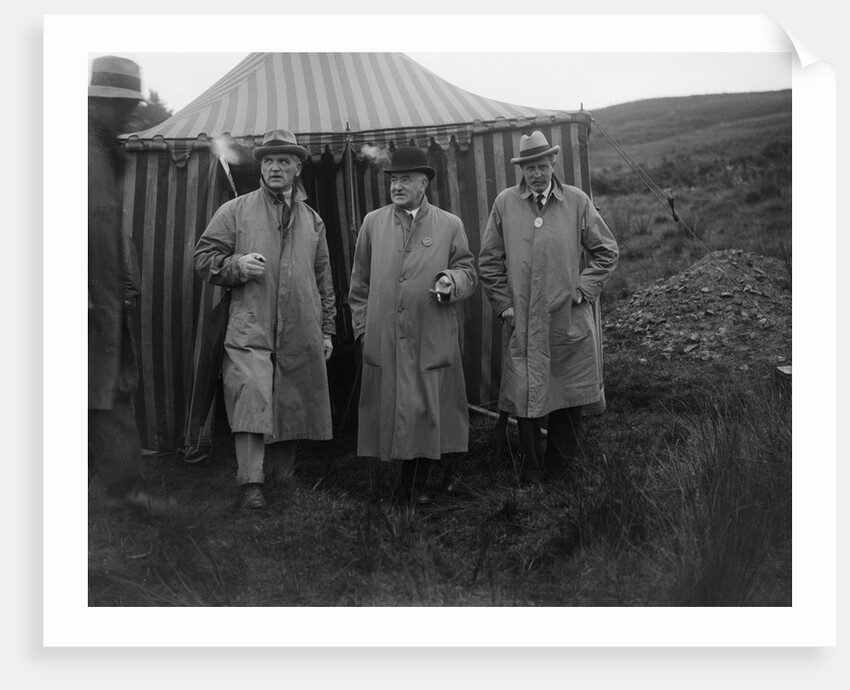 Alderman GF Fosdyke, Sir William Graham and Sir Julian Orde, Caerphilly Hillclimb, Wales, 1922 by Bill Brunell