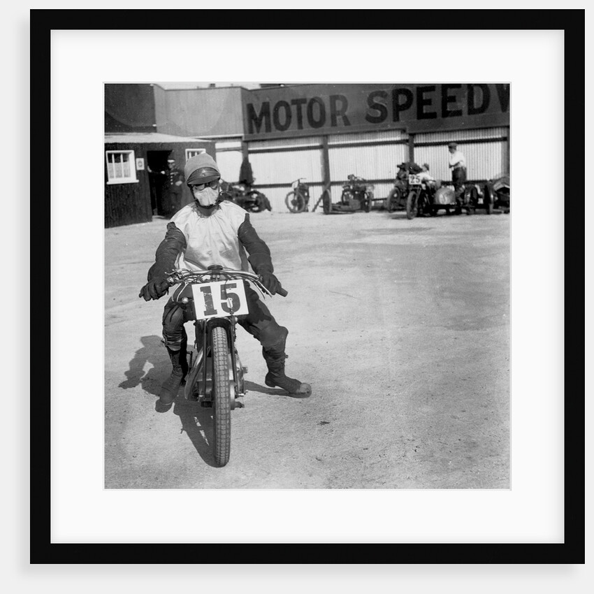 A rider at Lea Bridge speedway circuit, Leyton, London, 1928 by Bill Brunell