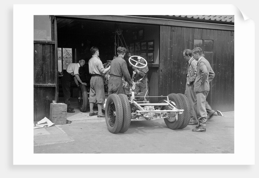 Working on Raymond Mays' Vauxhall-Villiers, c1930s by Bill Brunell