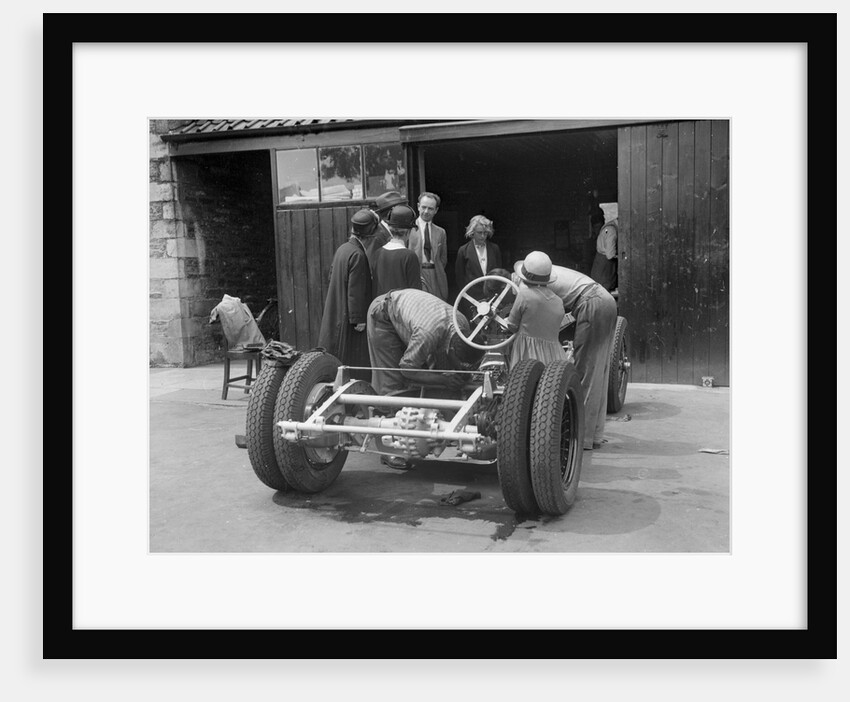 Working on Raymond Mays' Vauxhall-Villiers, c1930s by Bill Brunell