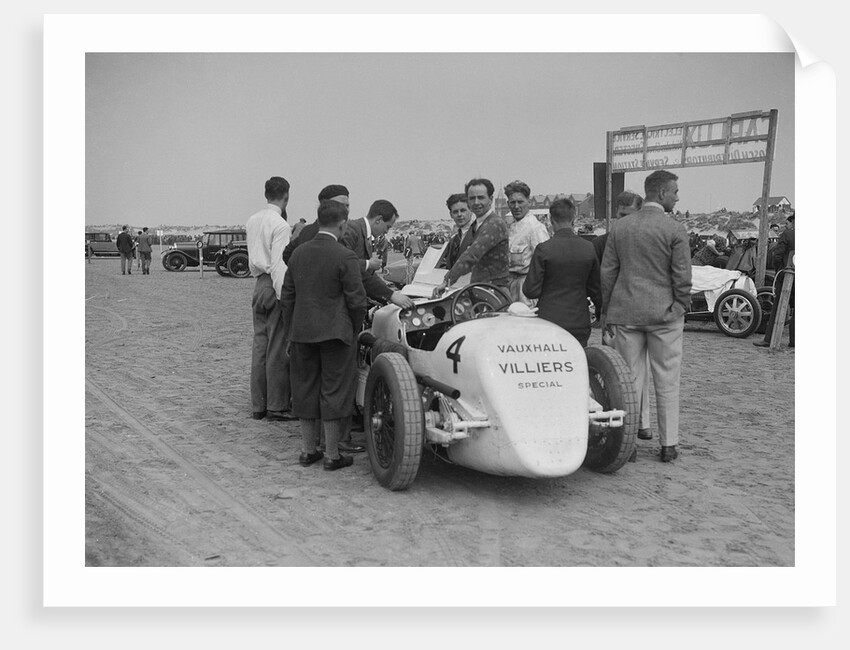 Raymond Mays' Vauxhall-Villiers at a sand racing event, c1930s by Bill Brunell