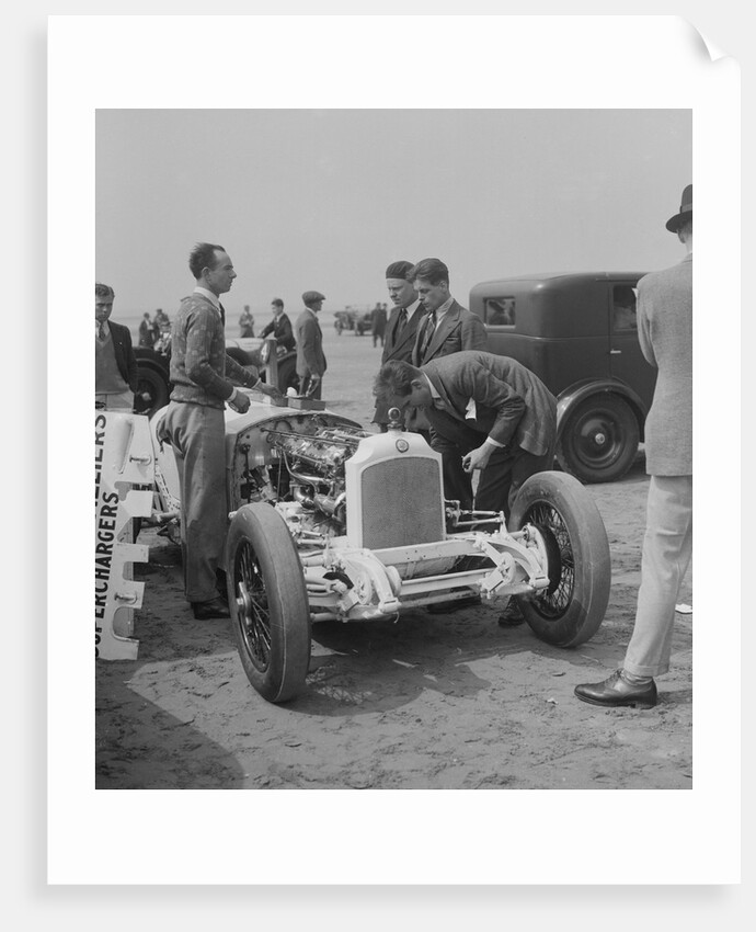 Raymond Mays' Vauxhall-Villiers at a sand racing event, c1930s by Bill Brunell