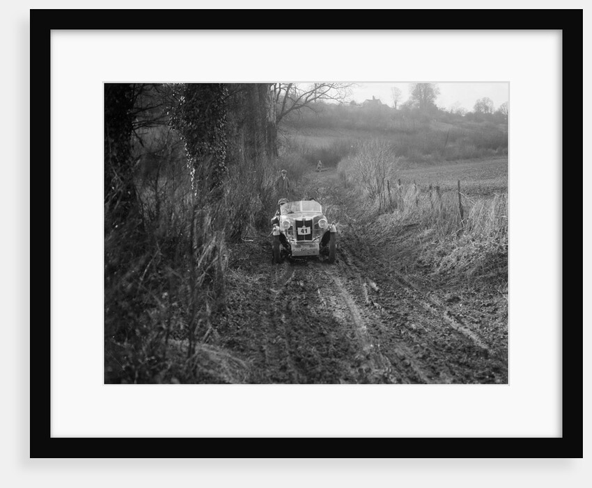 MG M Type of RR Balding competing in the MG Car Club Trial, Kimble Lane, Chilterns, 1931 by Bill Brunell