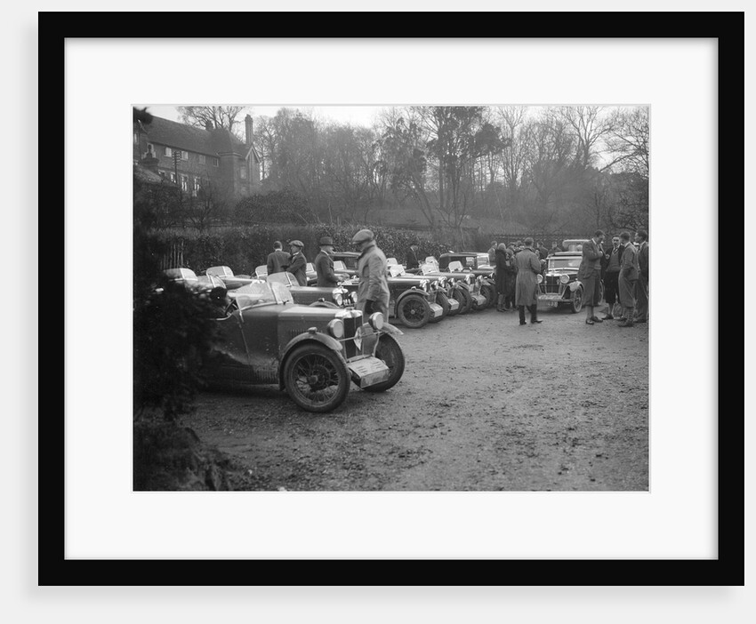Various MGs outside the King's Arms, Berkhamsted, Hertfordshire, during the MG Car Club Trial, 1931 by Bill Brunell