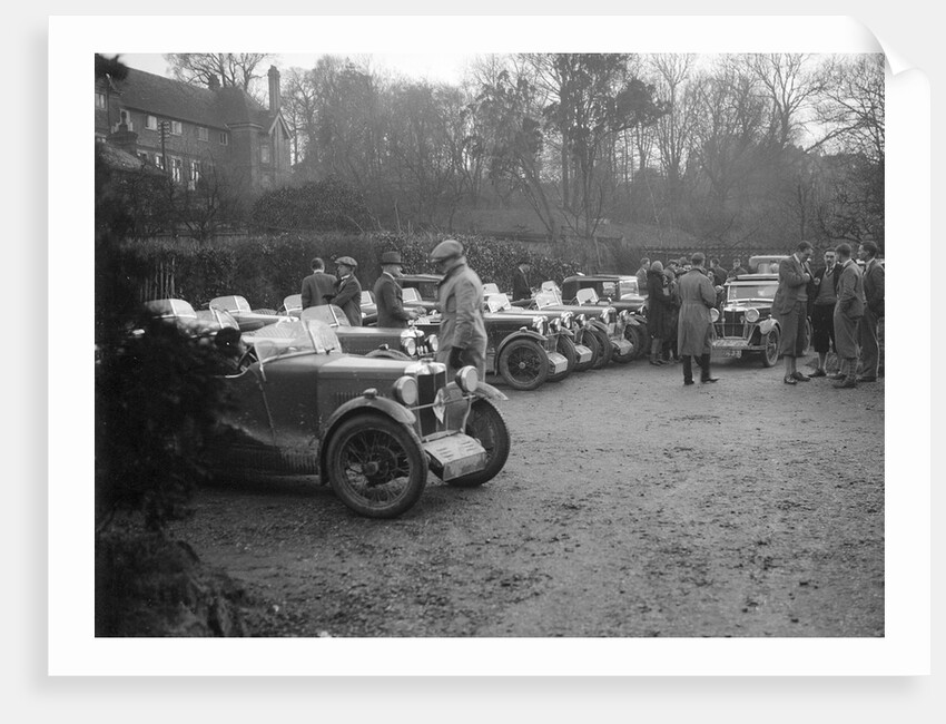 Various MGs outside the King's Arms, Berkhamsted, Hertfordshire, during the MG Car Club Trial, 1931 by Bill Brunell