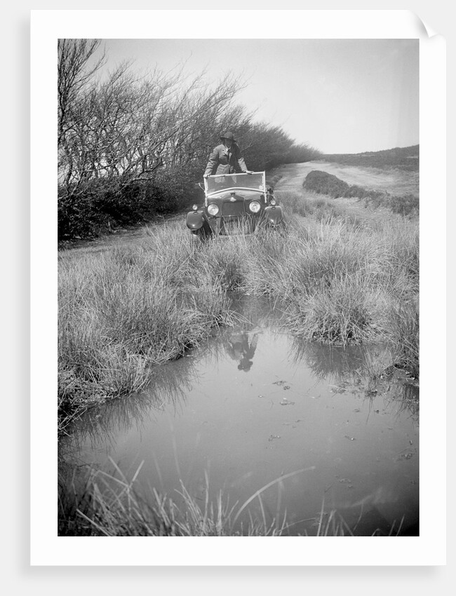 Kitty Brunell road testing a Riley 9 WD tourer, c1930 by Bill Brunell