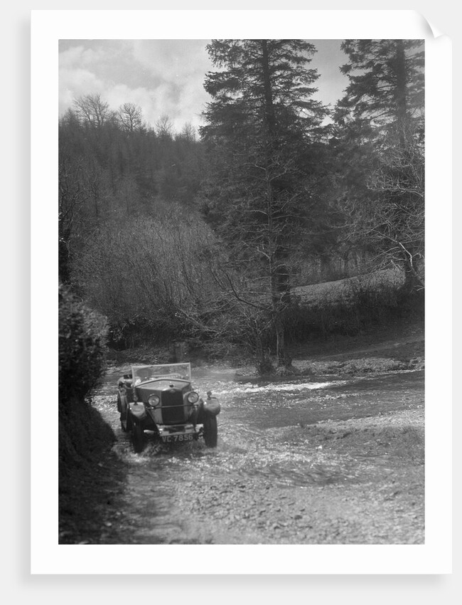 Kitty Brunell road testing a Riley 9 WD tourer, c1930 by Bill Brunell