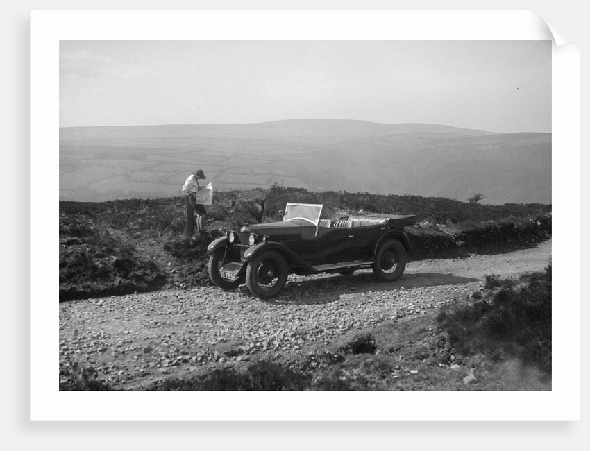 Kitty Brunell road testing a Riley 9 WD tourer, c1930 by Bill Brunell