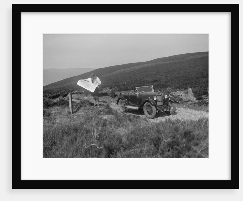 Kitty Brunell road testing a Riley 9 WD tourer, c1930 by Bill Brunell