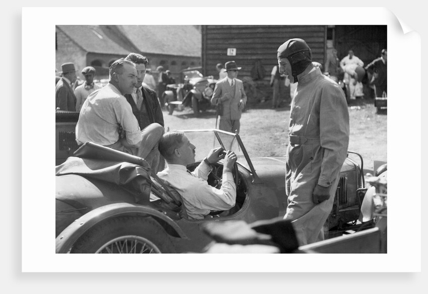 Earl Howe beside a Riley 9 Brooklands at the MAC Shelsley Walsh Hillclimb, Worcestershire, c1930s by Bill Brunell