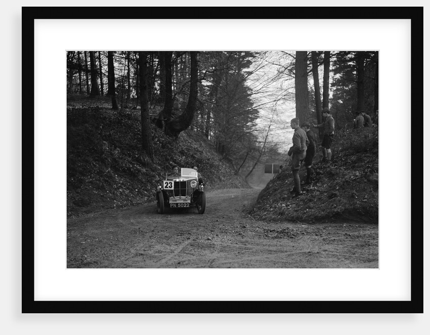 MG M Type standard 2-seater competing in the JCC Half-Day Trial, Hurtwood Hill, Surrey, 1930 by Bill Brunell