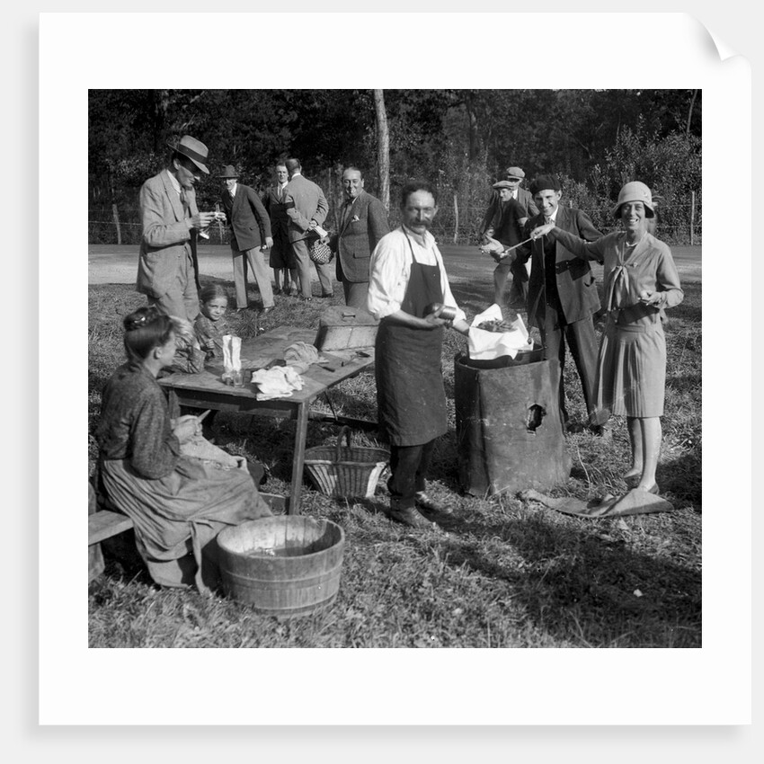 Picnic at Boulogne Motor Week, France, 1928 by Bill Brunell