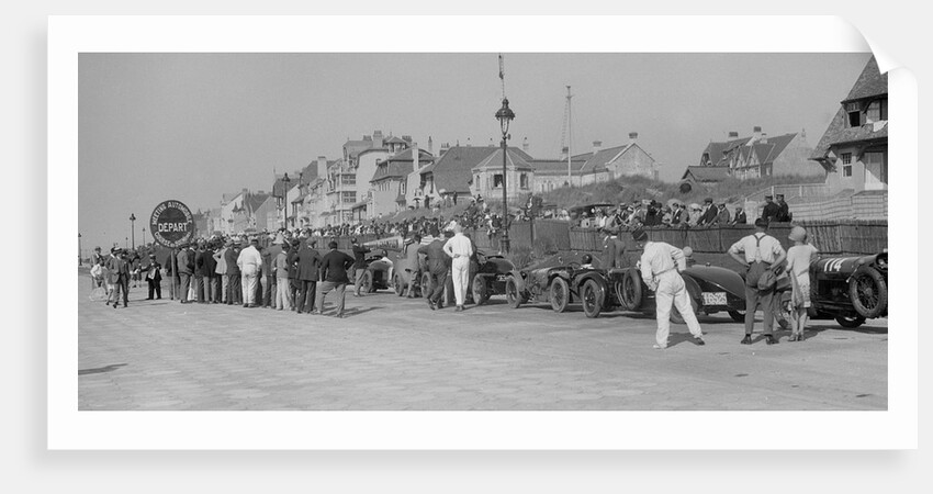 Cars on the seafront at Le Touquet, Boulogne Motor Week, France, 1928 by Bill Brunell