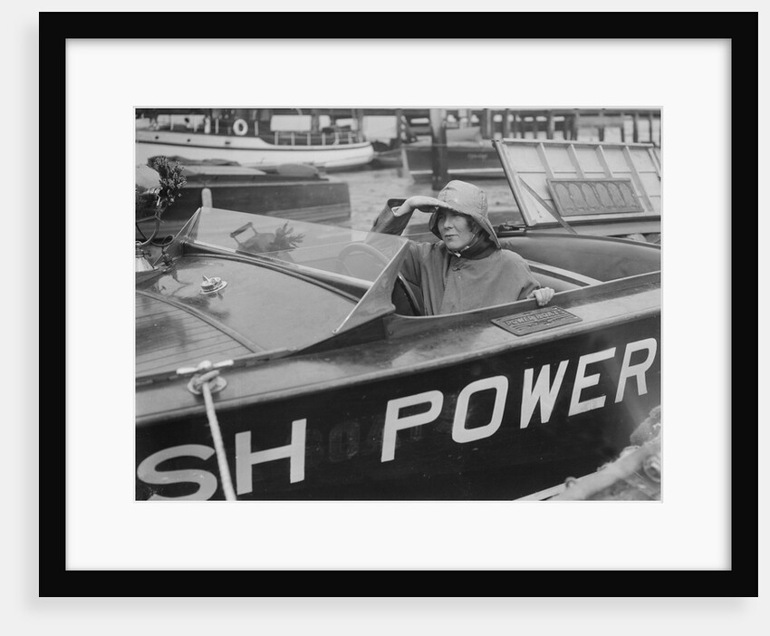 Kitty Brunell in a British Power Boat Company launch, Hythe, Hampshire, 1927 by Bill Brunell