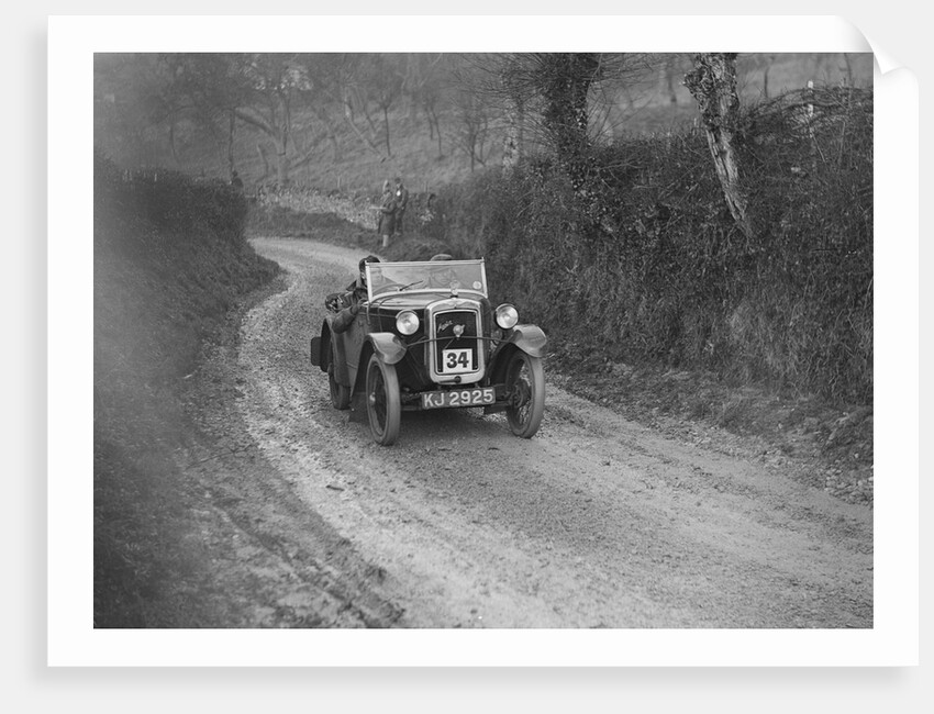 Austin 7 arrow-bodied 2-seater of JS Drewett competing in the NWLMC London-Gloucester Trial, 1931 by Bill Brunell