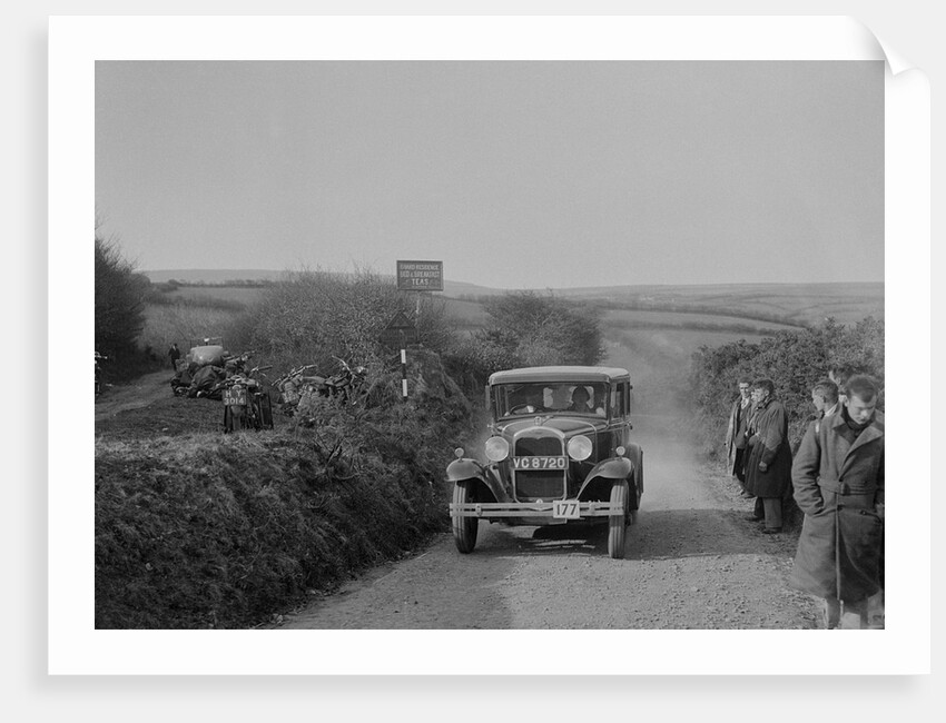 Ford Model A saloon of ASR Payne, MCC Lands End Trial, summit of Beggars Roost, Devon, 1933 by Bill Brunell