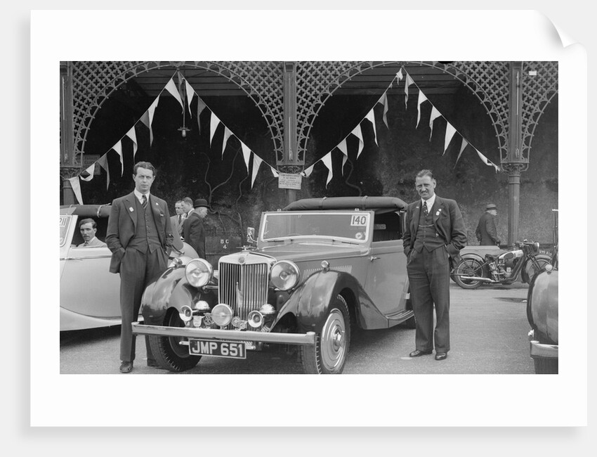 MG SA of DJ Farqaharson at the RAC Rally, Madeira Drive, Brighton, 1939 by Bill Brunell