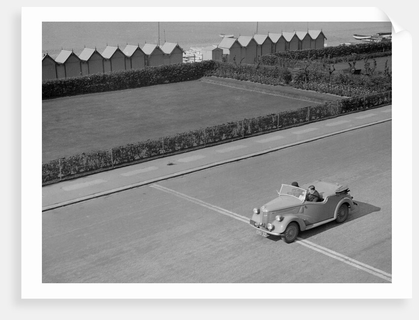Ford Prefect tourer of JW Whalley competing in the RAC Rally, Madeira Drive, Brighton, 1939 by Bill Brunell