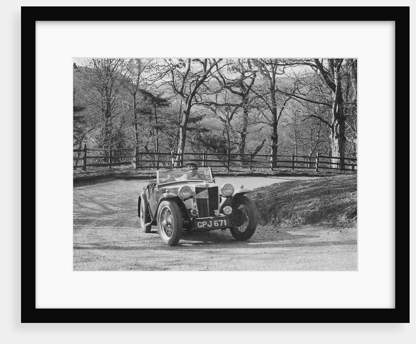 MG TA of FW Ellis competing in the RAC Rally, 1939 by Bill Brunell