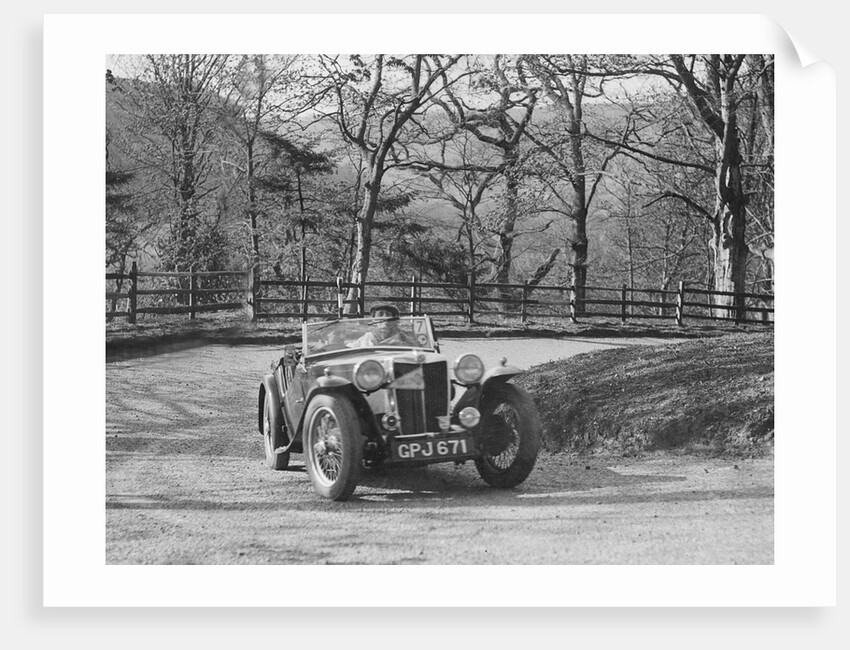 MG TA of FW Ellis competing in the RAC Rally, 1939 by Bill Brunell