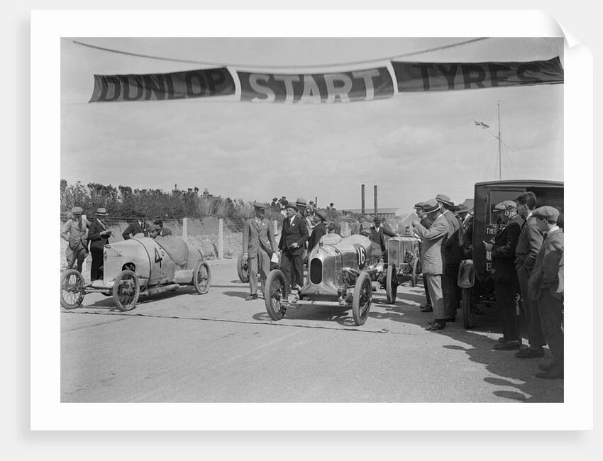 GN Silver Gnat of GL Hawkins and a Wolseley at the Southsea Speed Carnival, Hampshire, 1922 by Bill Brunell
