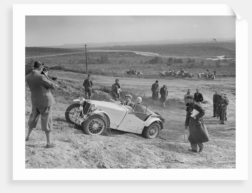 MG TA of the Cream Cracker Team competing in the Great Weat Motor Club Trial, 1938 by Bill Brunell