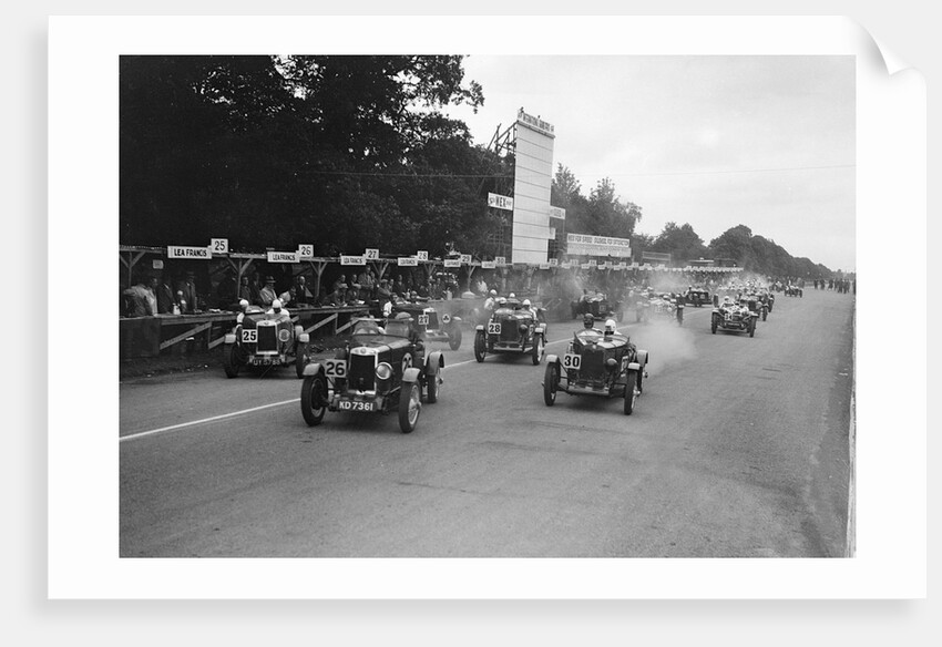 Start of a the Irish Grand Prix Saorstat Cup race, Phoenix Park, Dublin, 1930 by Bill Brunell