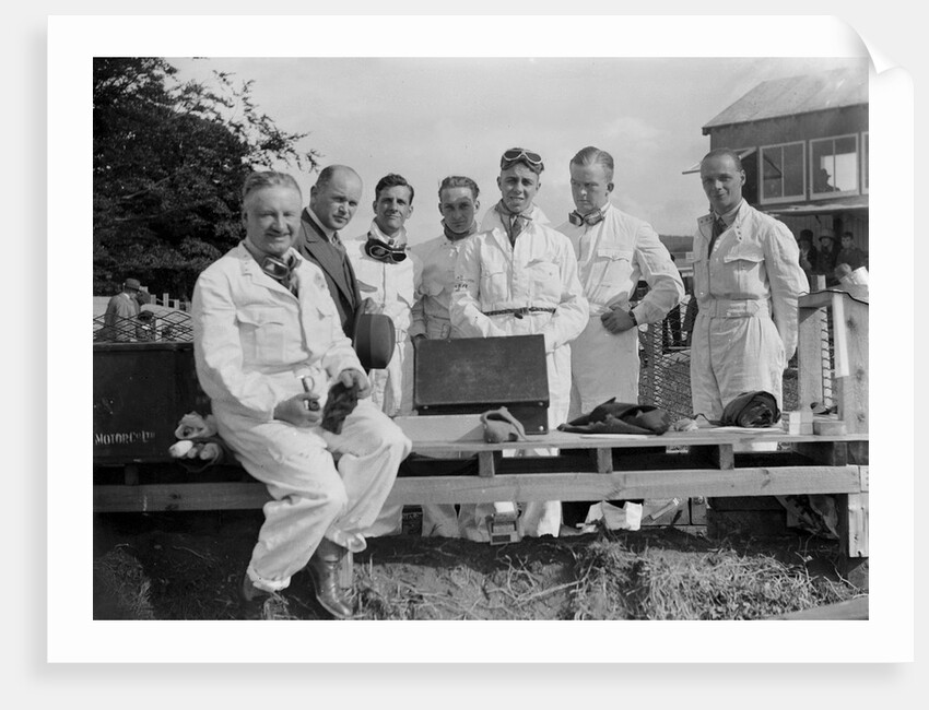 Racing drivers at the RAC TT Race, Ards Circuit, Belfast, 1929 by Bill Brunell