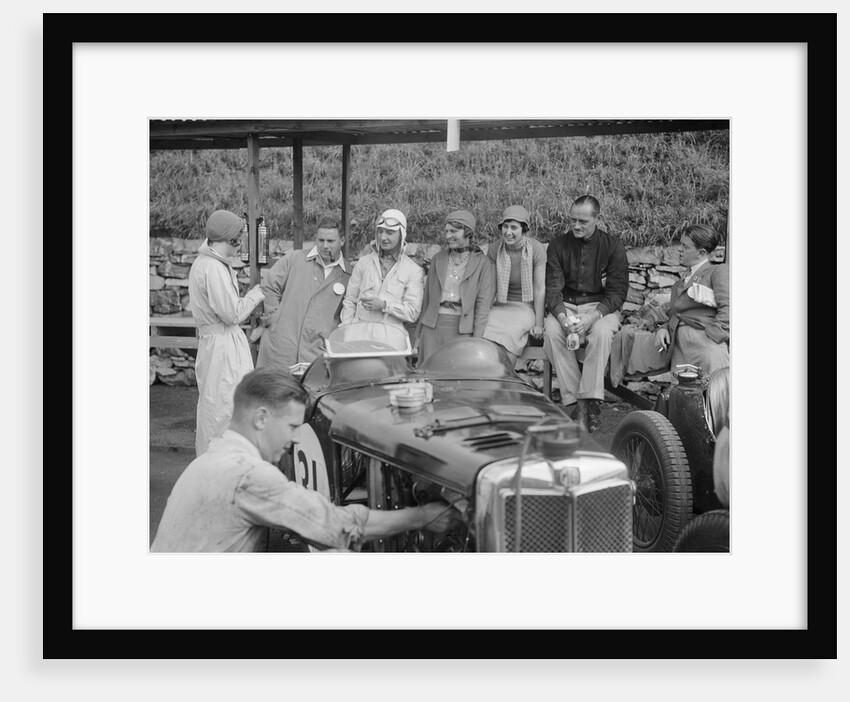 MG C type of Cyril Paul in the pits at the RAC TT Race, Ards Circuit, Belfast, 1932 by Bill Brunell