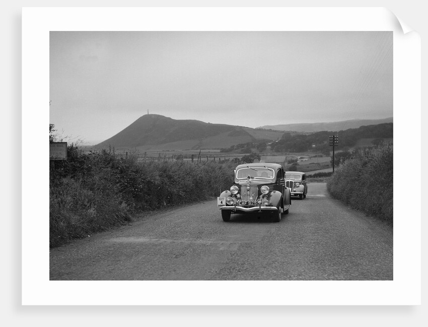 Ford V8 saloon of HJ Parsons competing in the South Wales Auto Club Welsh Rally, 1937 by Bill Brunell