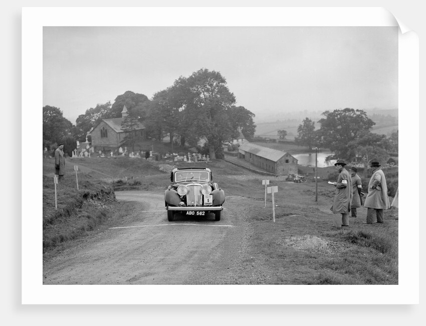Jaguar SS saloon of SG Davies competing in the South Wales Auto Club Welsh Rally, 1937 by Bill Brunell
