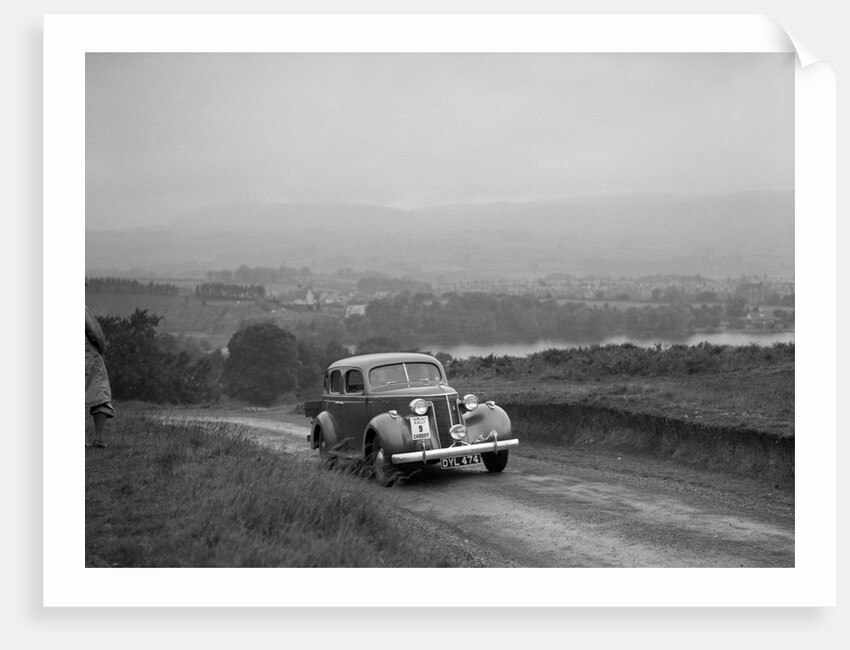Ford V8 saloon competing in the South Wales Auto Club Welsh Rally, 1937 by Bill Brunell