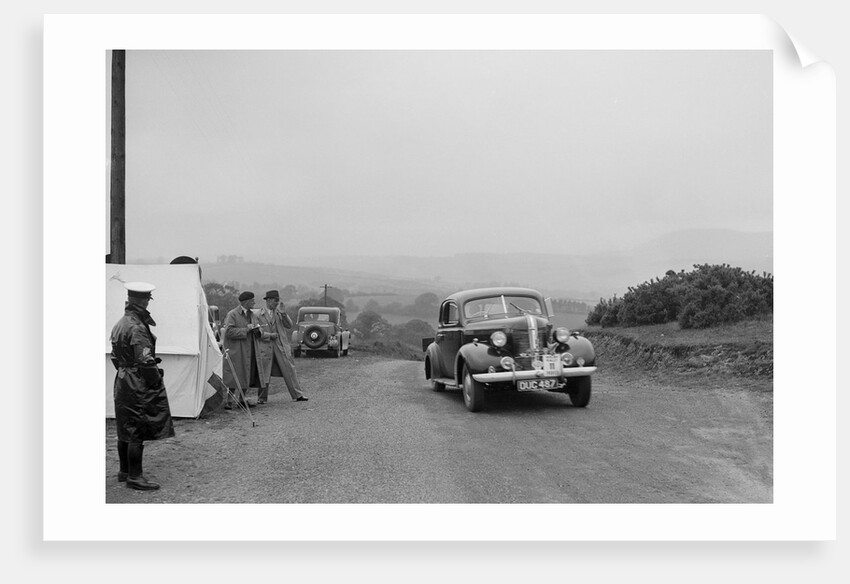 Pontiac saloon of J Owen-Smith competing in the South Wales Auto Club Welsh Rally, 1937 by Bill Brunell