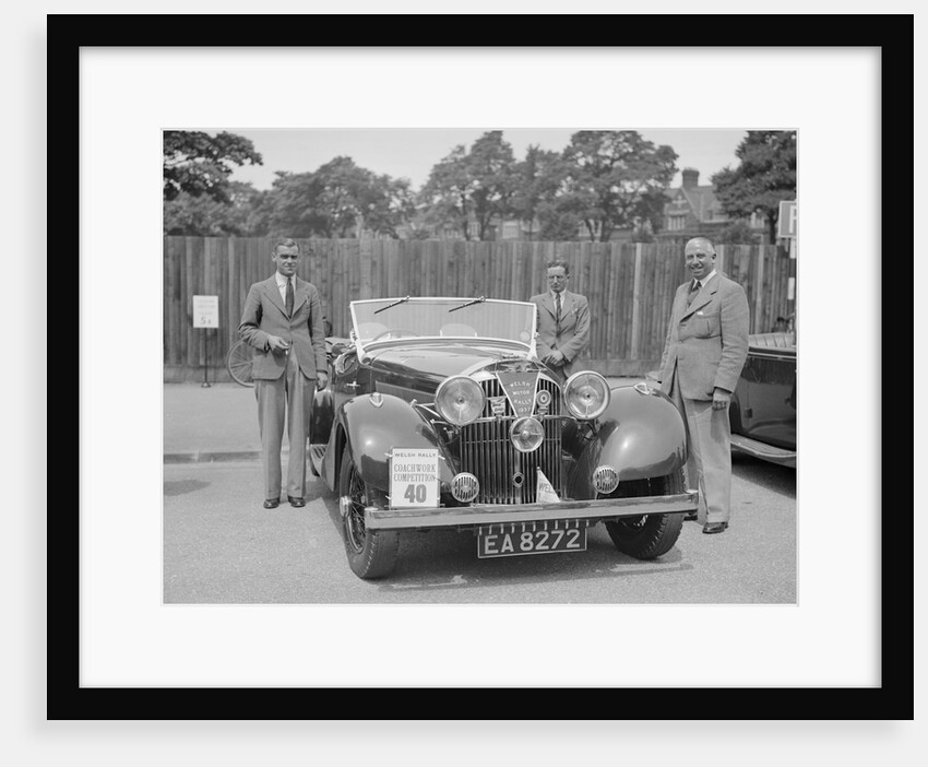 Jensen open 4-seater of Ken Crawford at the South Wales Auto Club Welsh Rally, 1937 by Bill Brunell