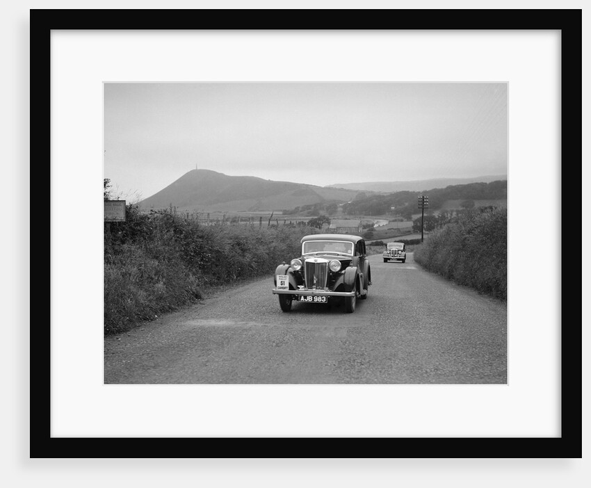 MG VA of RK Wellsteed ahead of a Wolseley saloon at the South Wales Auto Club Welsh Rally, 1937 by Bill Brunell