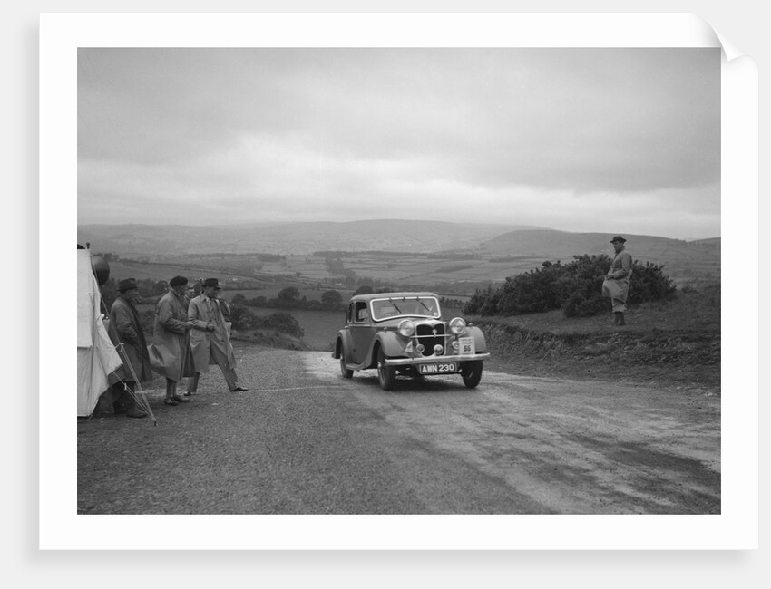 Riley Kestrel of A Bassett competing in the South Wales Auto Club Welsh Rally, 1937 by Bill Brunell