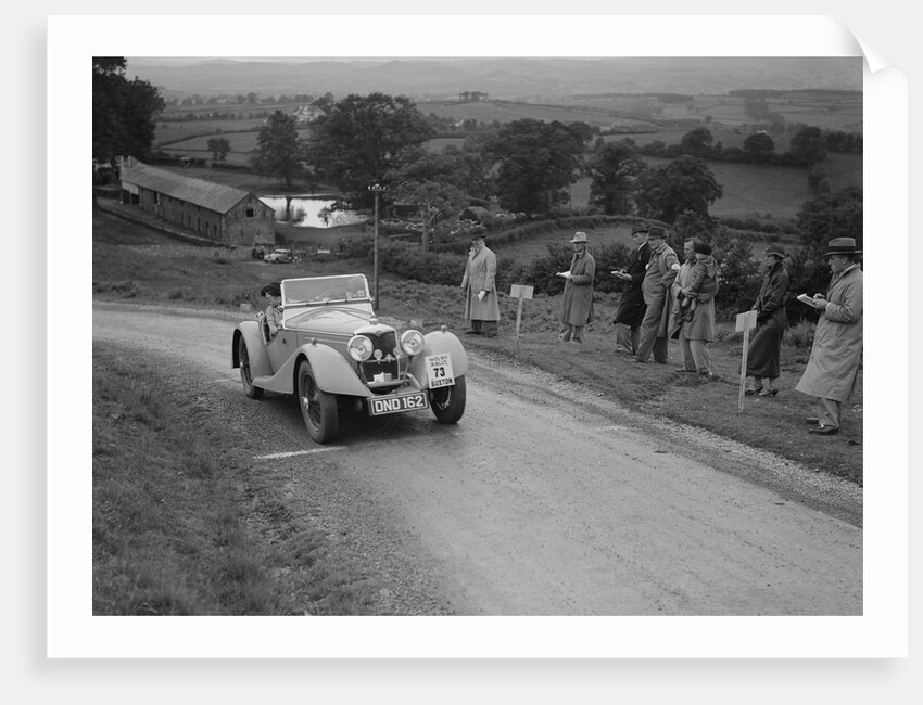 Riley Sprite 2-seater of Mrs TB Hague competing in the South Wales Auto Club Welsh Rally, 1937 by Bill Brunell