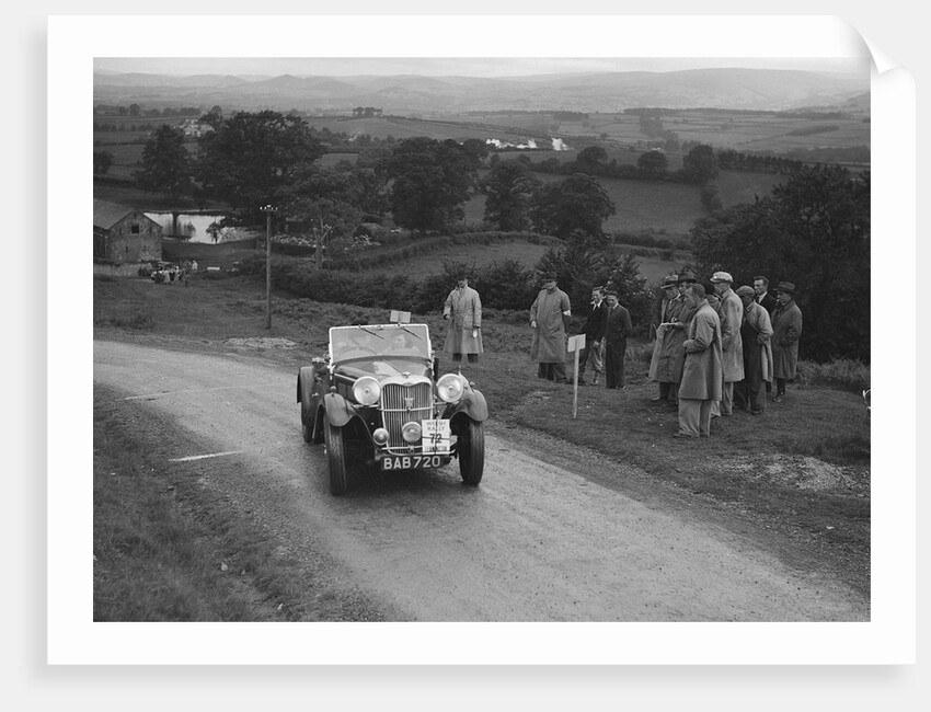 Singer B37 1.5 litre sports of Alf Langley competing in the South Wales Auto Club Welsh Rally, 1937 by Bill Brunell