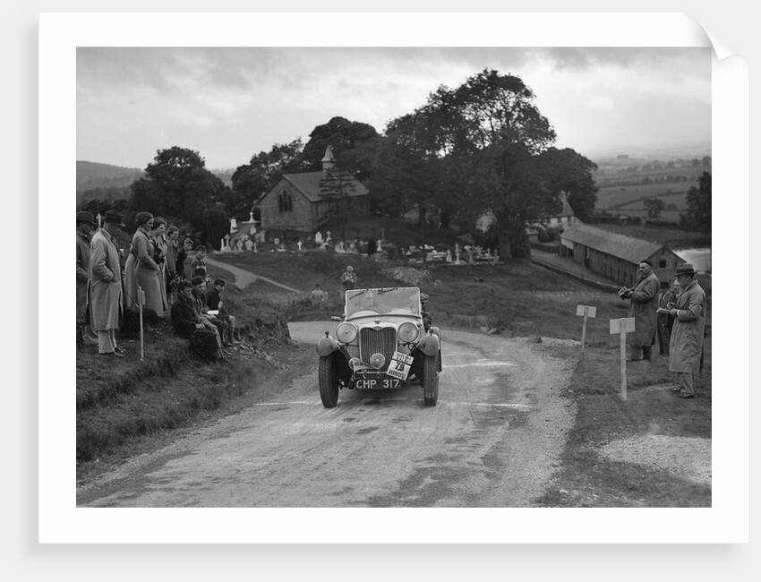 Singer B37 1.5 litre sports of WC Butler competing in the South Wales Auto Club Welsh Rally, 1937 by Bill Brunell