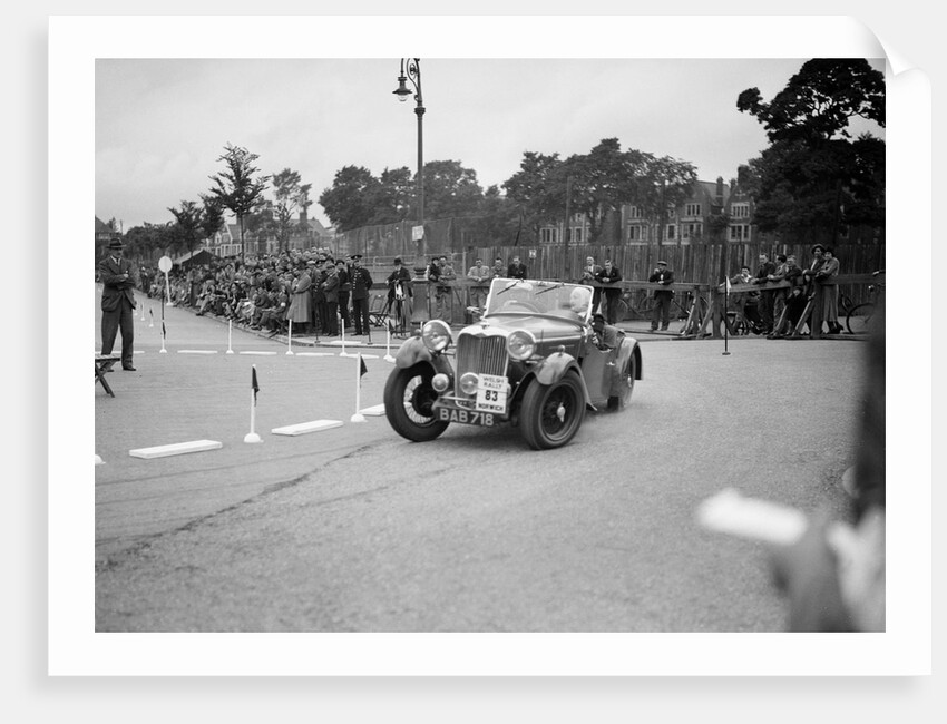 Singer B37 1.5 litre sports of FS Barnes competing in the South Wales Auto Club Welsh Rally, 1937 by Bill Brunell