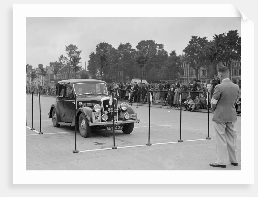 Morris saloon of RK Wellsteed competing in the South Wales Auto Club Welsh Rally, 1937 by Bill Brunell