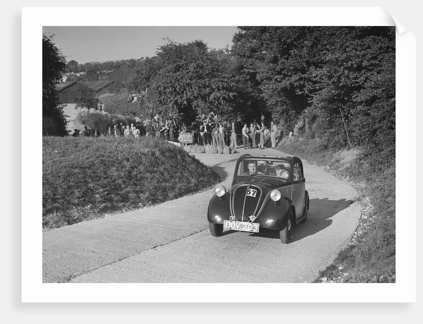 Fiat Topolino of J Eason-Gibson competing in the VSCC Croydon Speed Trials, 1937 by Bill Brunell