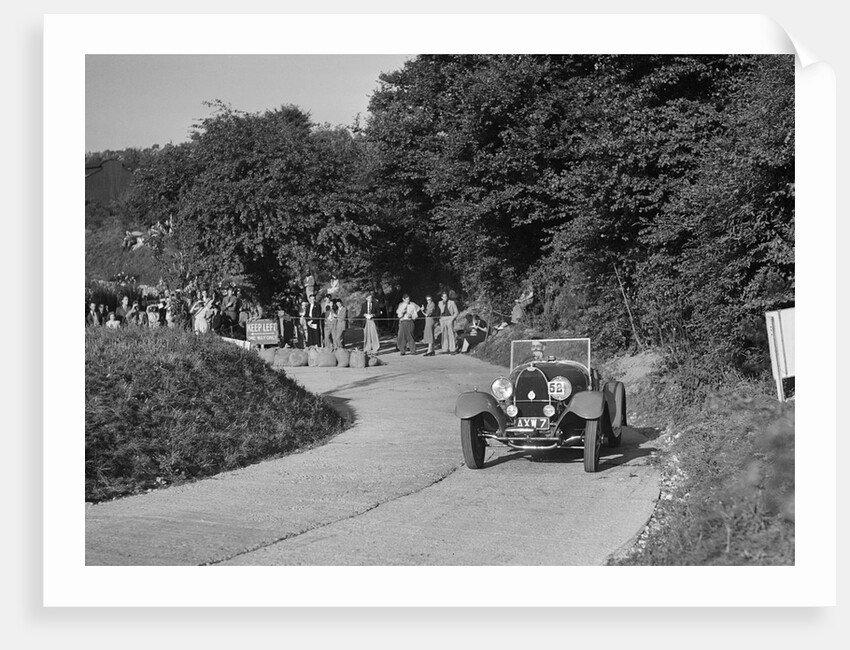 Bugatti Type 43 of GM Crozier competing in the VSCC Croydon Speed Trials, 1937 by Bill Brunell