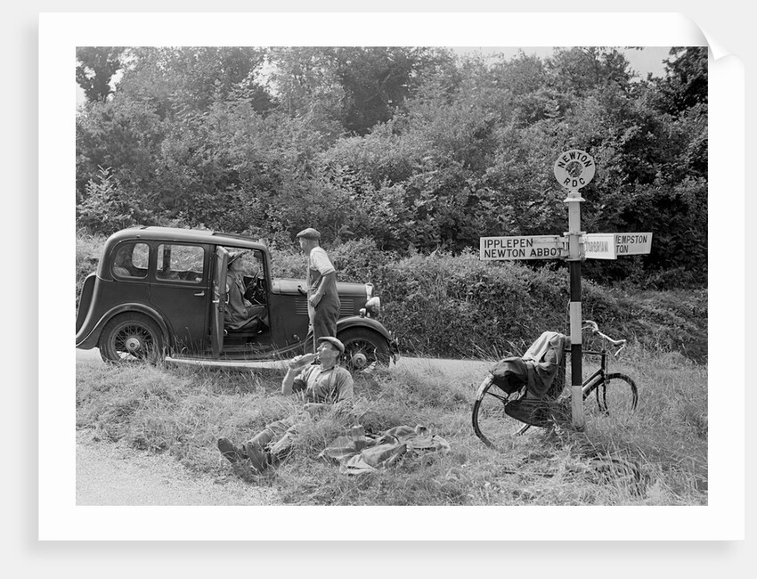 Standard Twelve 4-door saloon, Ipplepen, Devon, 1930s by Bill Brunell