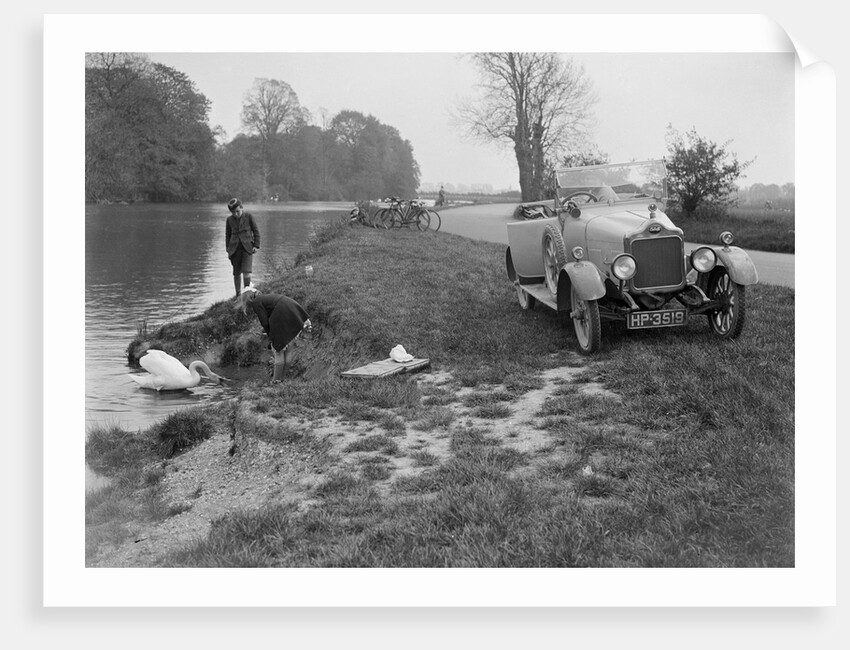 Calcott open tourer by the River Thames at Runnymede, c1922 by Bill Brunell