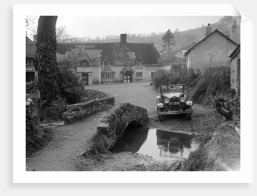 Kitty Brunell driving a Ford Model A 2-seater, Winsford, Somerset, 1930s by Bill Brunell
