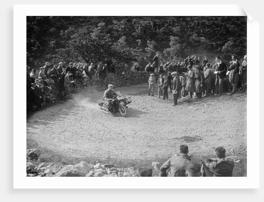 Matchless and sidecar of TJ Rose competing in the MCC Edinburgh Trial, 1930 by Bill Brunell