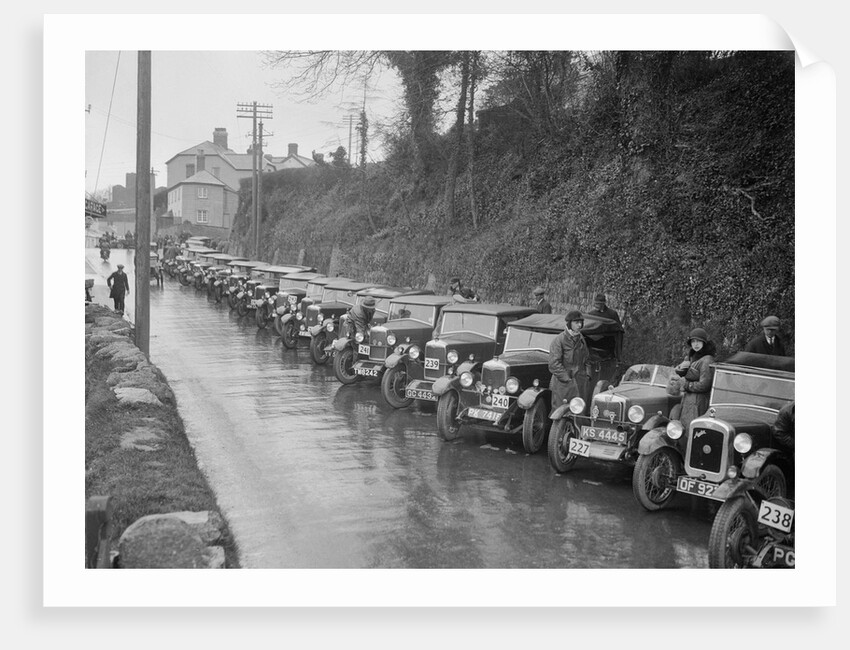 Cars parked at the MCC Lands End Trial, Launceston, Cornwall, 1930 by Bill Brunell