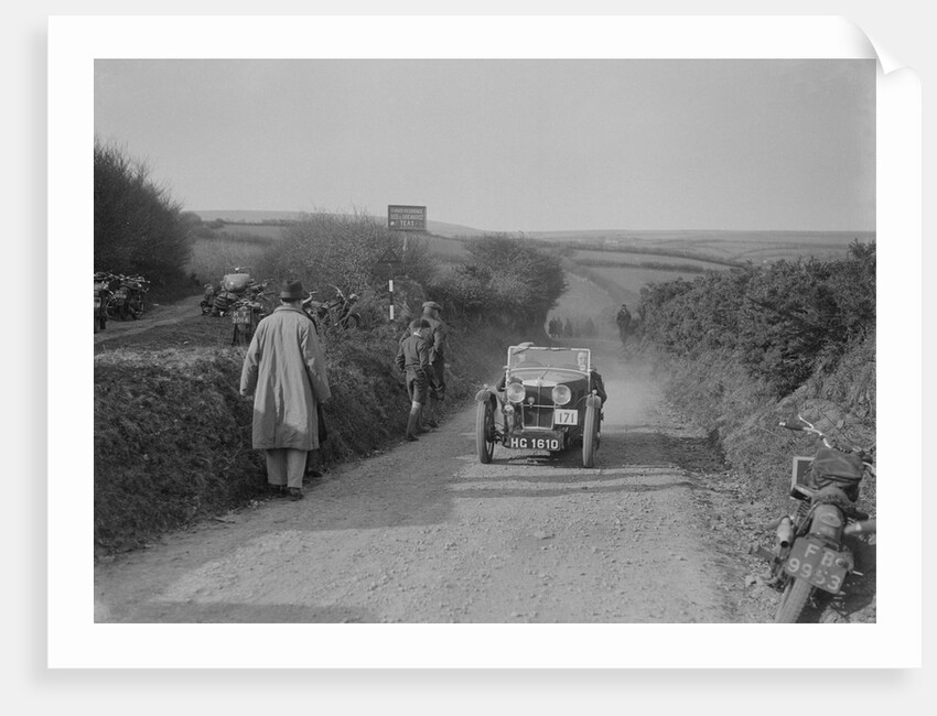MG J2 of JWS Utley competing in the MCC Lands End Trial, Beggars Roost, Exmoor, 1933 by Bill Brunell