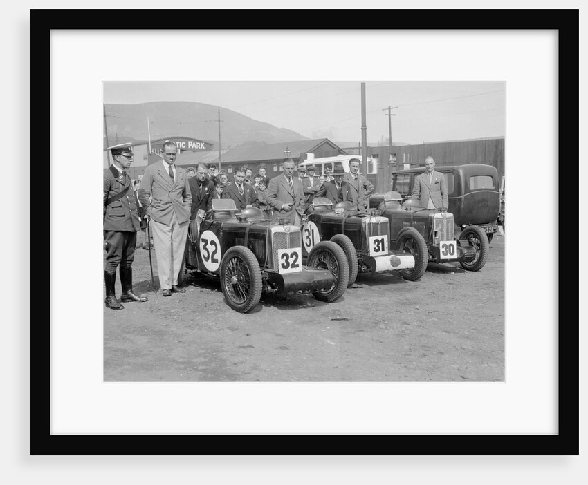 Three MG C type Midgets at the RAC TT Race, Ards Circuit, Belfast, 1932 by Bill Brunell
